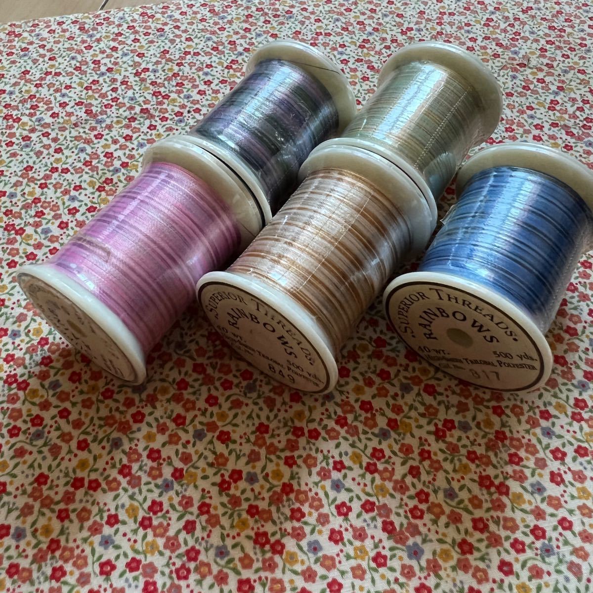 スペリオル　スレッド社製　レインボーシリーズ　ミシン・手縫い糸(段染め糸・5個セット)