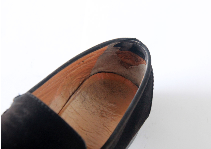 スウェード革ローファー靴（黒色）　　サイズ25.5㎝_画像4