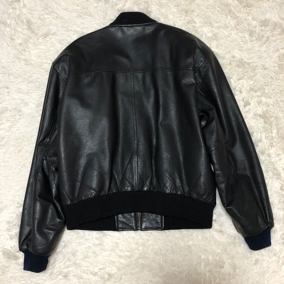 Yahoo!オークション - 1円 牛革 MA-1 ジャケット 実寸XL 本革 Yahoo!オークション - 1円 牛革 MA-1 ジャケット 実寸XL 本革