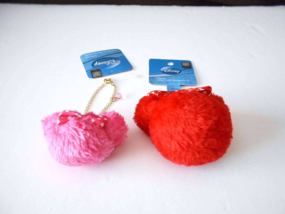 * new goods * Disney * minnie fake fur. bomboli type * strap /2 kind red color * pink color 