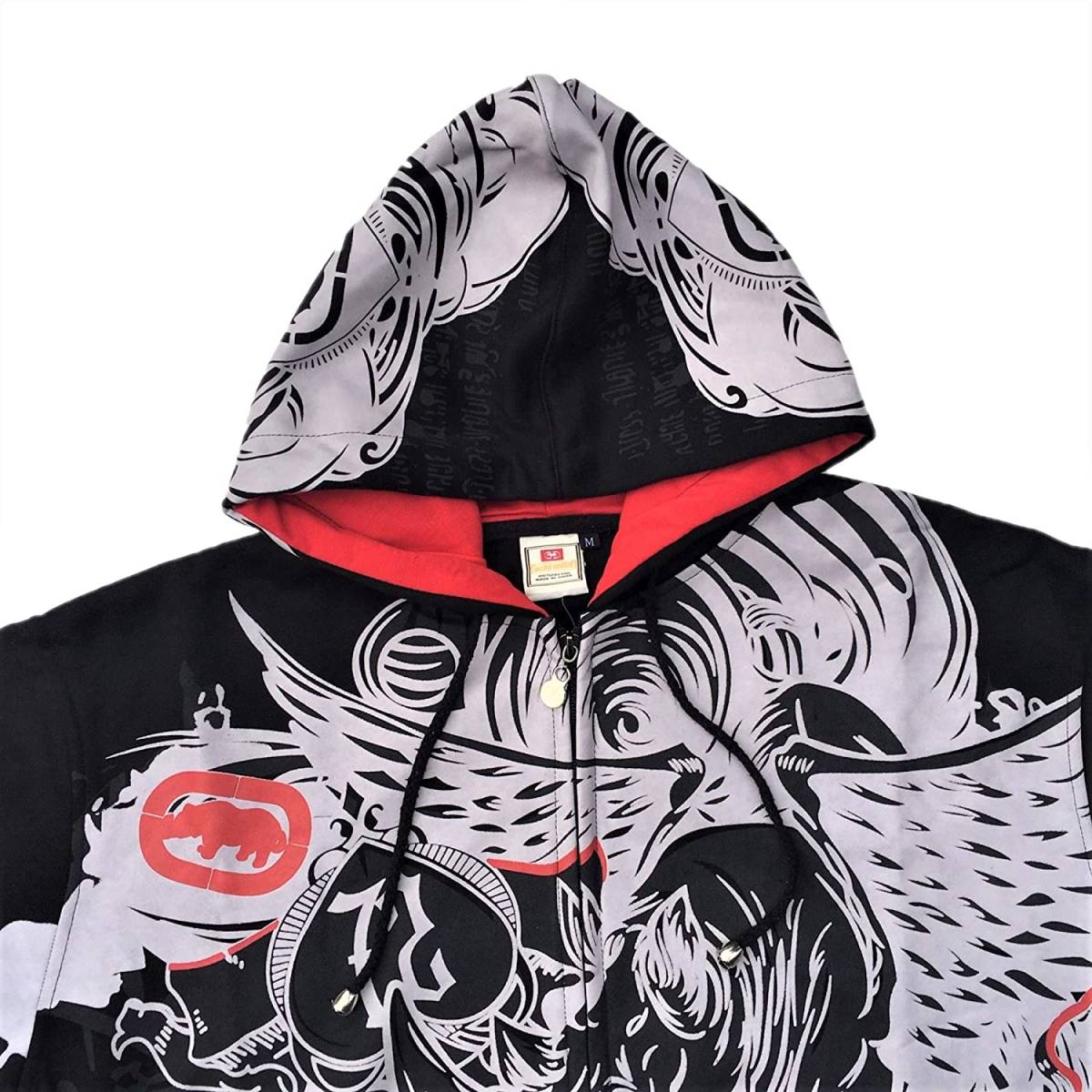 [並行輸入品] ECKO UNLTD エコー アンリミテッド ECKO RHINO ライノプリント ジップアップパーカー (ブラック) (XXL)_画像3