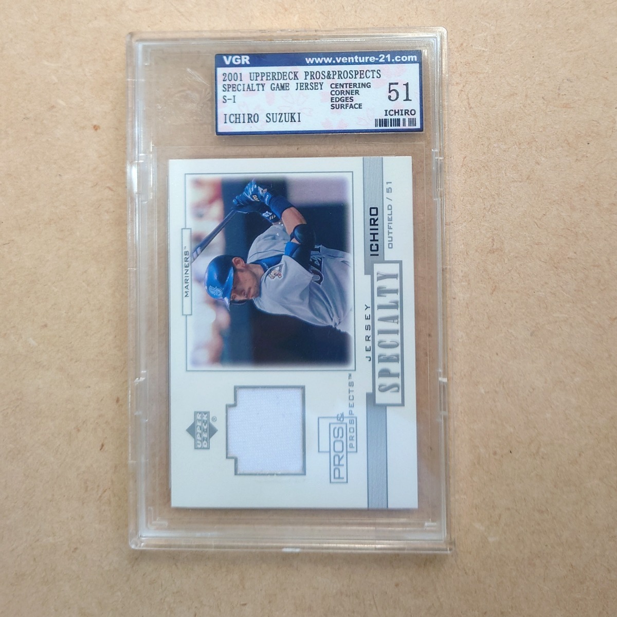◆ICHIRO #51【Game-Used Jersey card】2001 MLB UD Pros & Prospects Speciality Game Jersey　◇検索：イチロー　鈴木一朗 マリナーズ