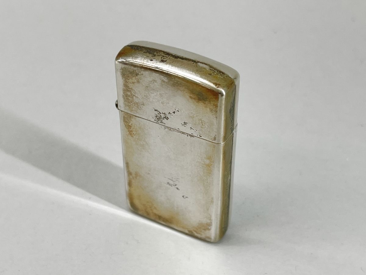 ZIPPO スリムジッポーライター シルバー Sterling刻印 箱付き[03-0459