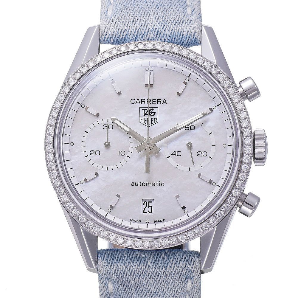 カレラ　クロノグラフ　ダイヤモンド　腕時計　中古品　メンズ