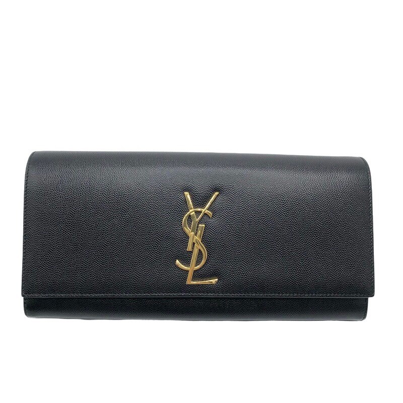 サンローラン SAINT LAURENT クラッチバッグ ブラック/ゴールド金具