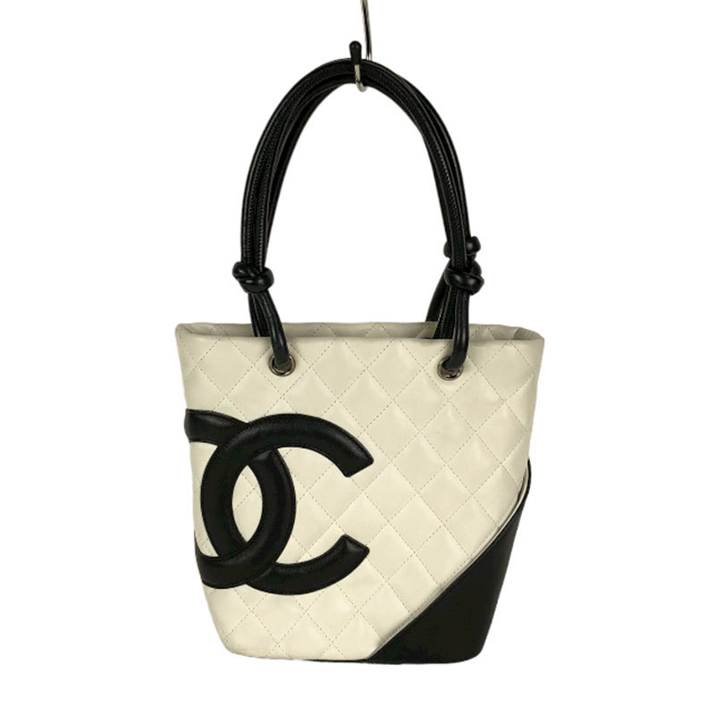 シャネル CHANEL カンボンライン トート A25167 ブラック×ホワイト