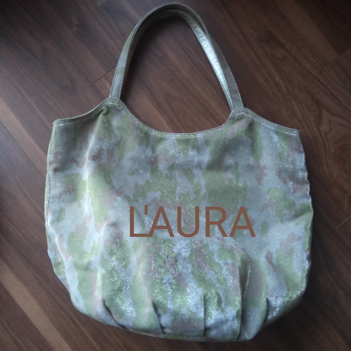 ラウラ トートバッグ カモフラージュ ラメ L'AURA