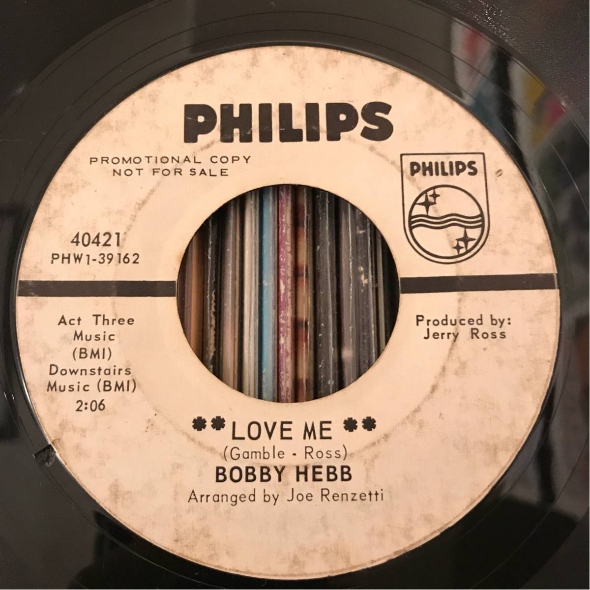 BOBBY HEBB US Promo 7inch LOVE ME/CRAZY BABY_画像1