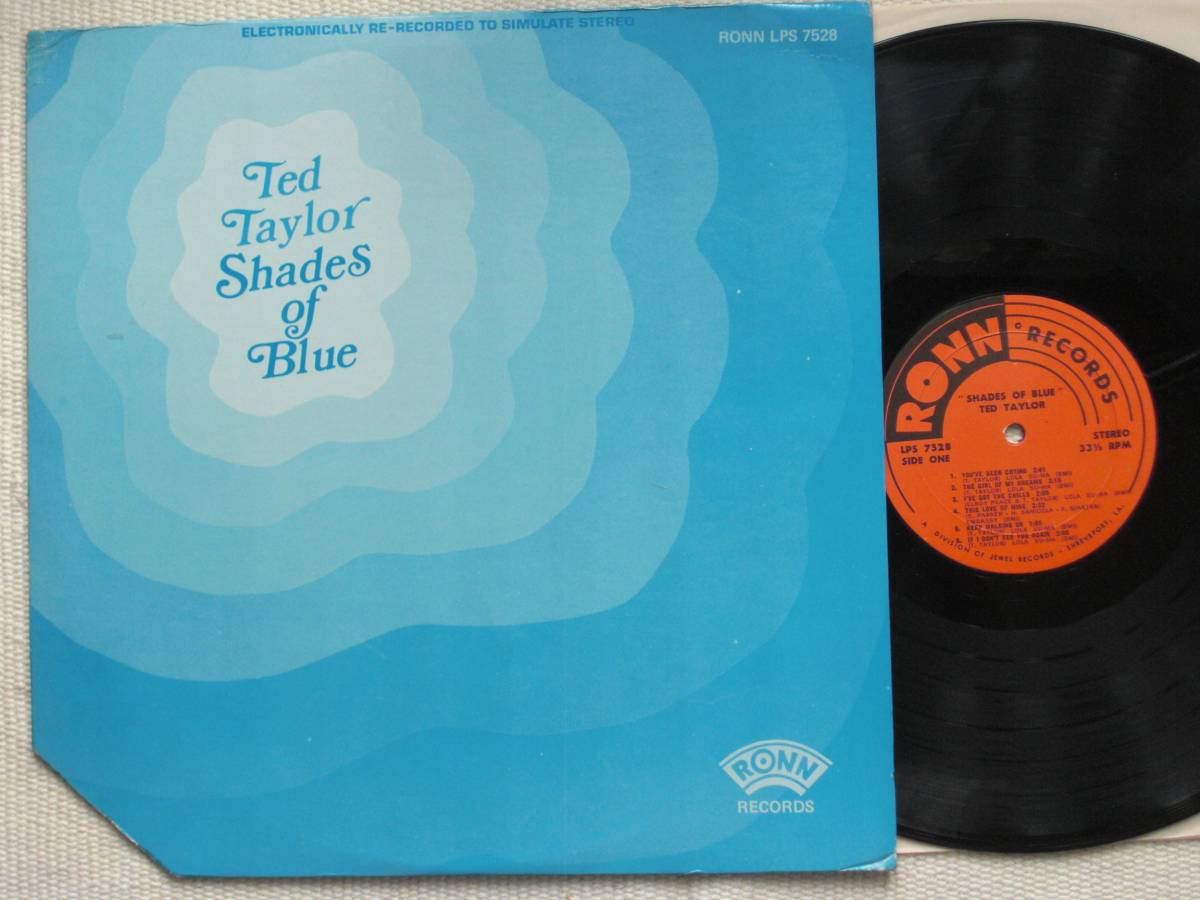 US盤LP　Ted Taylor ／　Shades Of Blue 　(Ronn Records LPS 7528 )★　☆_画像1