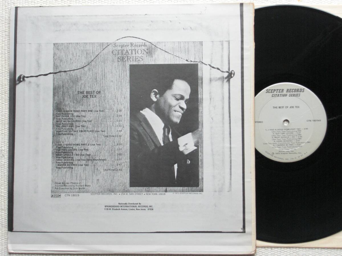 US盤LP Joe Tex ／ The Best Of  (Scepter Records CTN 18019 )★ の画像2