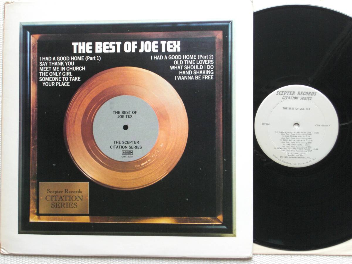 US盤LP Joe Tex ／ The Best Of  (Scepter Records CTN 18019 )★ の画像1