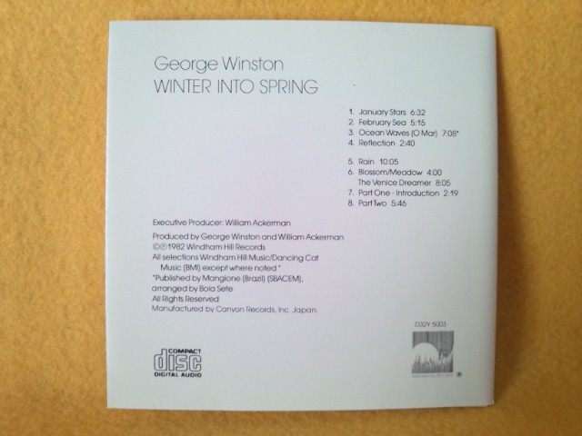 ジョージ ウィンストン Winter Into Spring George Winston ウィンター イントゥ スプリング CD ピアノ ソロ_Winter Into Spring George Winston CD