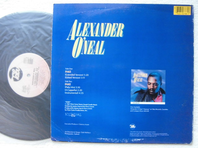 Alexander O'Neal / Fake(Extended Version)5:20/ (Edit)3:11 / (Patty Mix)3:10 / (Acapella)2:20 / (Instrumental)4:35 / 1987_画像2