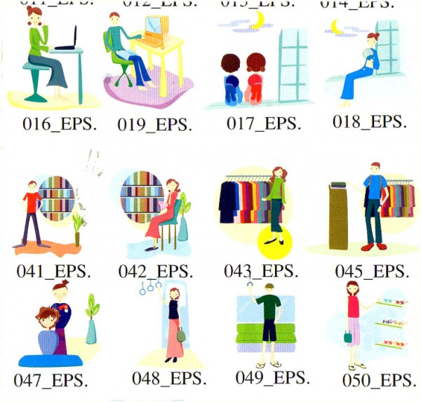 [ including in a package OK] POP illustration / illustration material compilation / EPS data / Illustrator / Photoshop