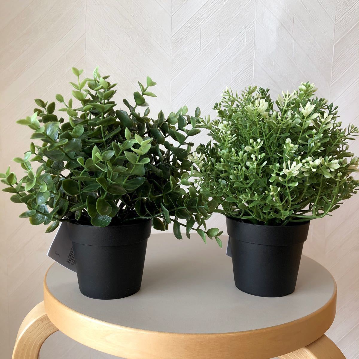 【新品】IKEA イケア フェイクグリーン２個（オレガノ&タイム）フェイカ アートグリーン 造花 人工観葉植物