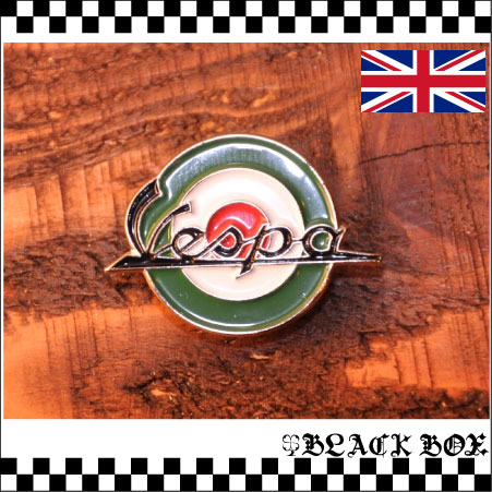 英国 インポート Pins Badge ピンズ ピンバッジ VESPA TARGETMARK ROUNDEL ベスパ ターゲットマーク ラウンデル 131_画像1