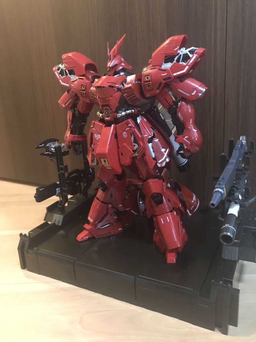 全塗装改修 MG サザビー ver ka システムベース メタルパーツ多数 光沢