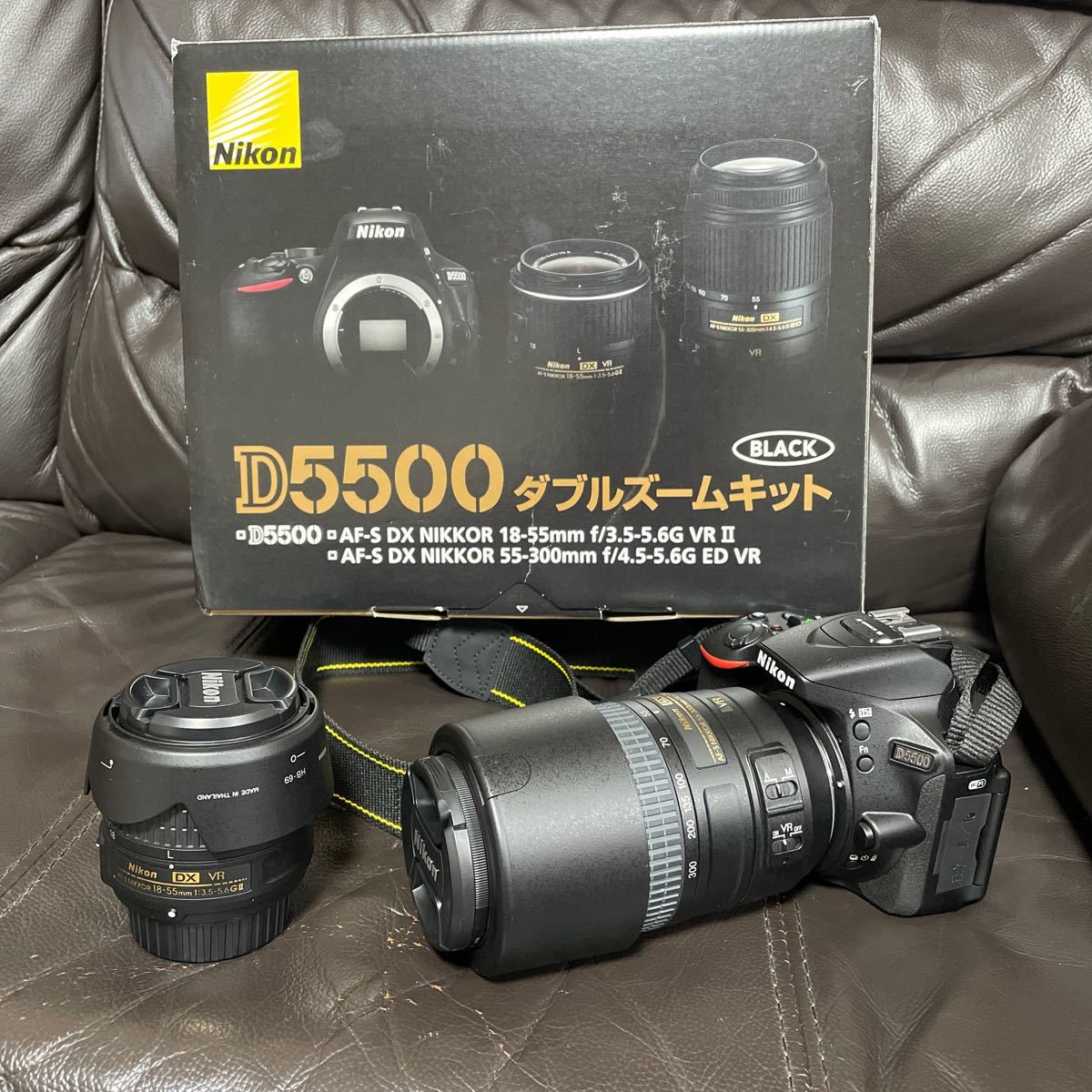NIKON D5500 ダブルズームキット （ブラック）ダブルレンズ カメラ