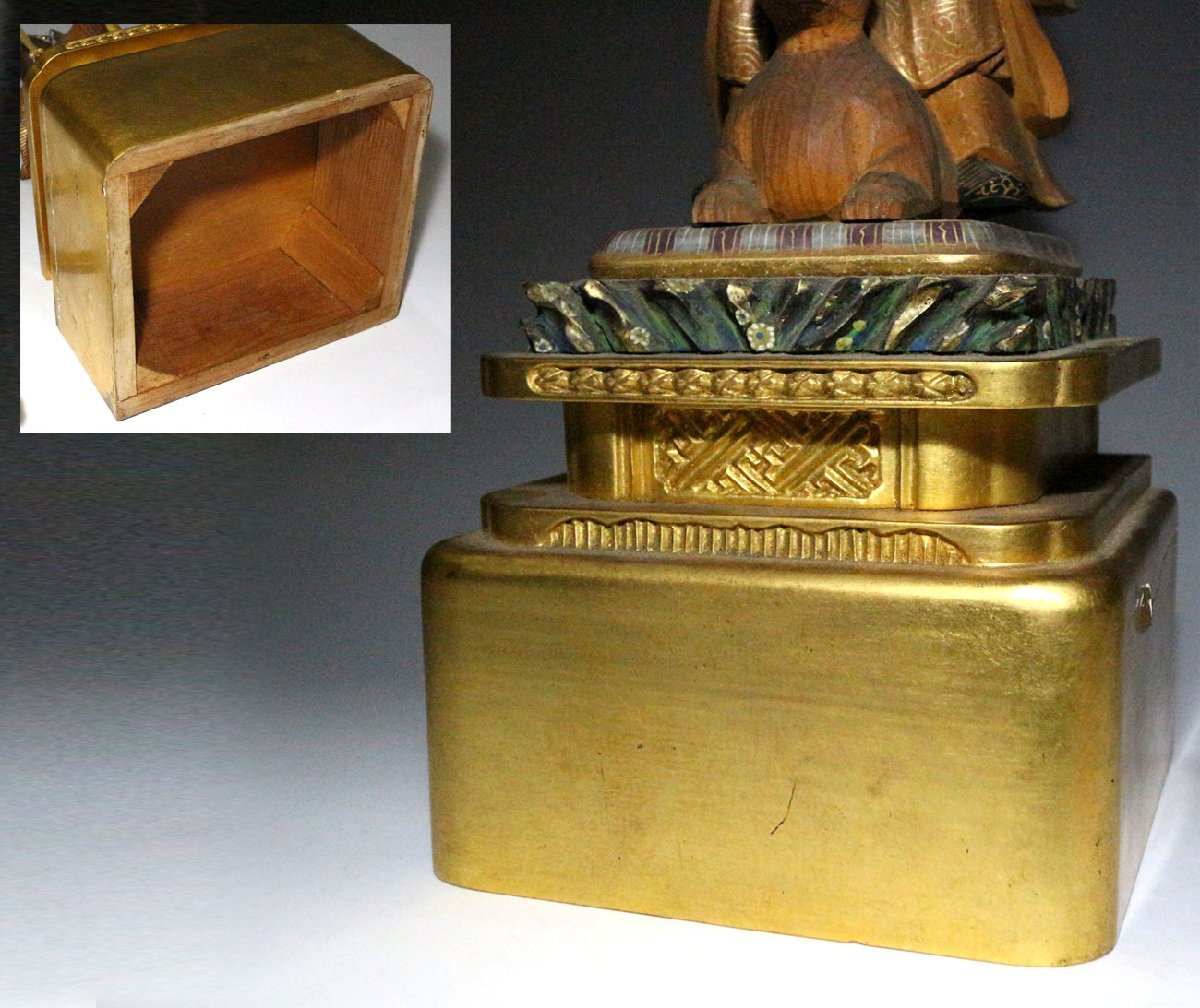 時代市場□珍品□木造荼枳尼天像(ダキニ天)全高31cm□仏像・仏教美術