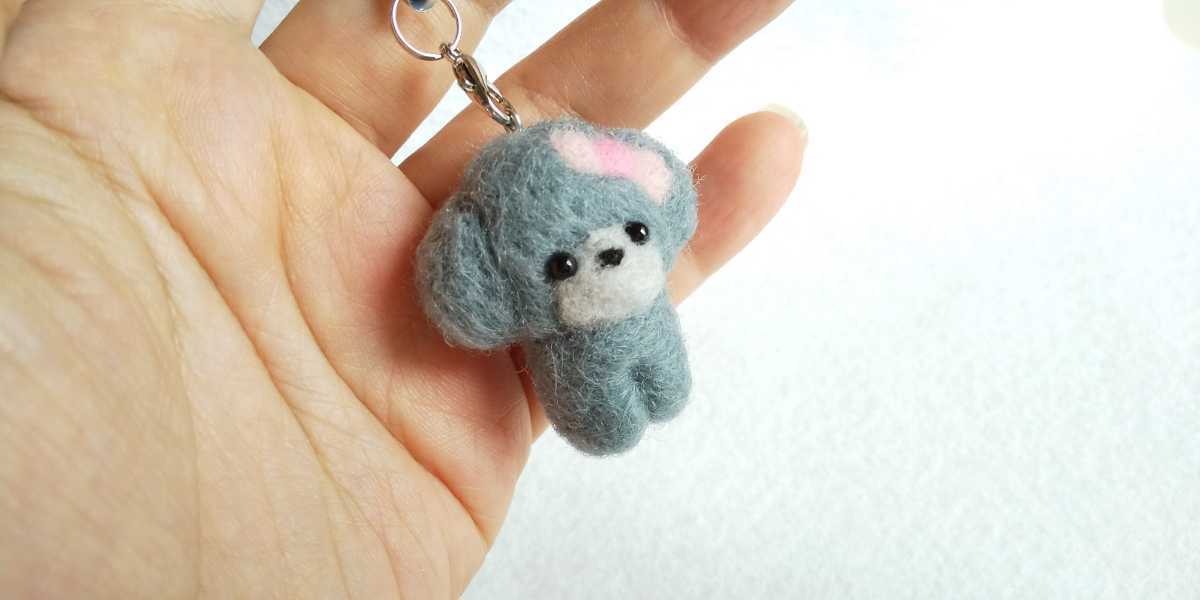 羊毛フェルト ハンドメイド 仔犬 トイプードル シルバーちゃん