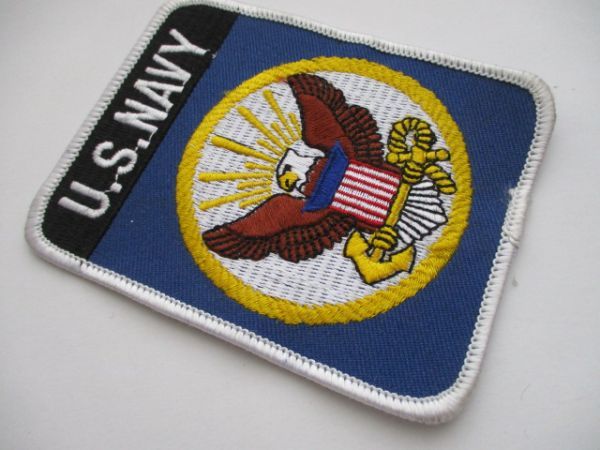 【送料無料】アメリカ海軍U.S.NAVYパッチ刺繍ワッペン/patchesエンブレムUNITED STATES紋章ネイビーNAVYロゴ米海軍USN米軍US白頭鷲 M51_画像2