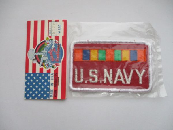 【送料無料】アメリカ海軍U.S.NAVYパッチ刺繍ワッペン/patchesエンブレムUNITED STATES紋章ネイビーNAVYロゴ米海軍USN米軍USミリタリー M51_画像1