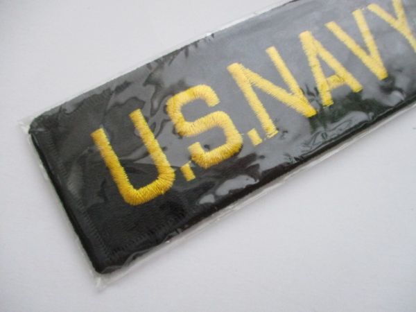 【送料無料】アメリカ海軍U.S.NAVYネーム タブ パッチ刺繍ワッペン/patches黒UNITED STATESネイビーNAVY米海軍USN米軍A M51_画像2
