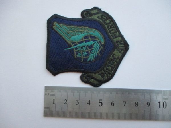 【送料無料・中古】アメリカ空軍PACIFIC AIR FORCES太平洋空軍パッチ刺繍ワッペン/PACAFエアフォースAIR FORCE米空軍USAF米軍OD M52_画像7