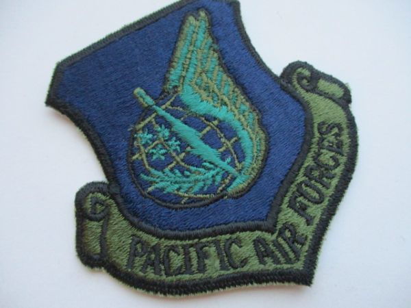 【送料無料】アメリカ空軍PACIFIC AIR FORCES太平洋空軍パッチ刺繍ワッペン/PACAFエアフォースAIR FORCE米空軍USAF米軍ODミリタリーB M52_画像2