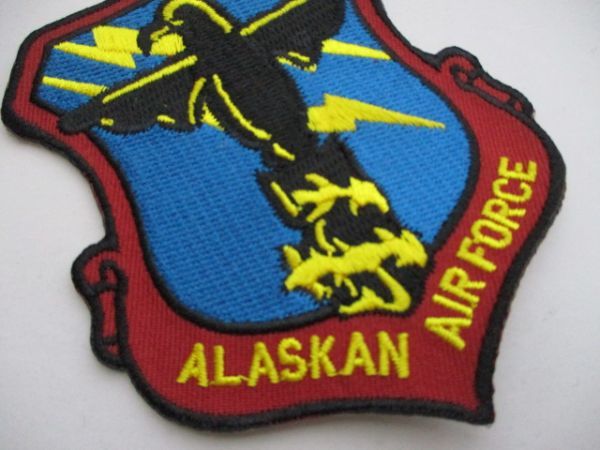 【送料無料】ALASKAN AIR FORCEパッチ刺繍ワッペン/アメリカ空軍エアフォースAIR FORCEトーテムポール米空軍USAF米軍USアラスカ M53_画像2