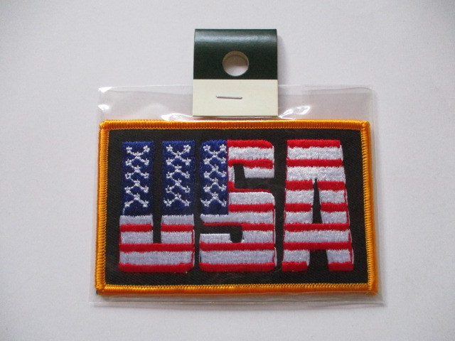 【送料無料】アメリカUSA星条旗 パッチ刺繍ワッペン/国旗FLAG PATCH米軍patchesフラッグBミリタリーARMY徽章アーミー装備サバゲー M56_画像1