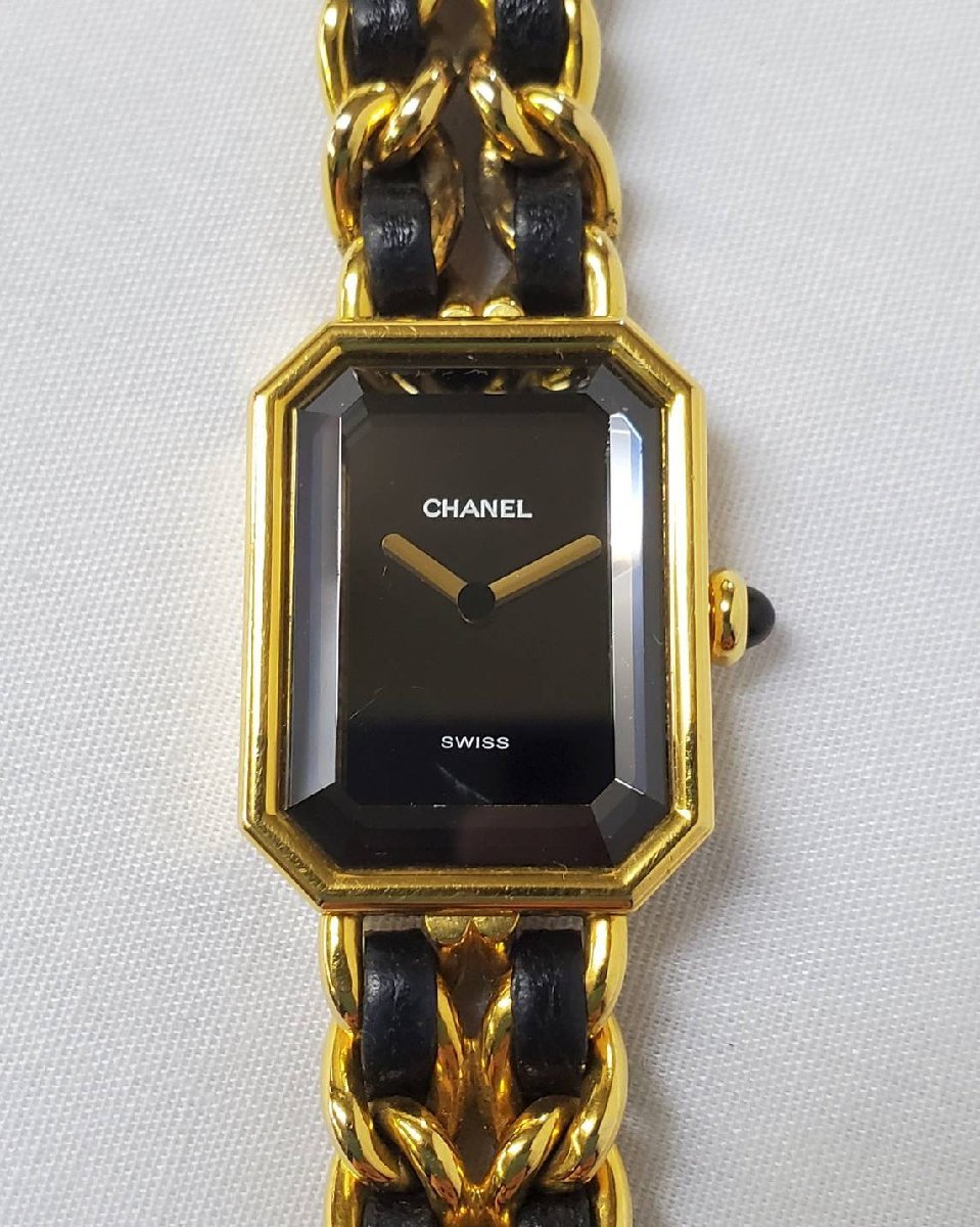 ▽不動 ジャンク CHANEL シャネル プルミエール Mサイズ クォーツ