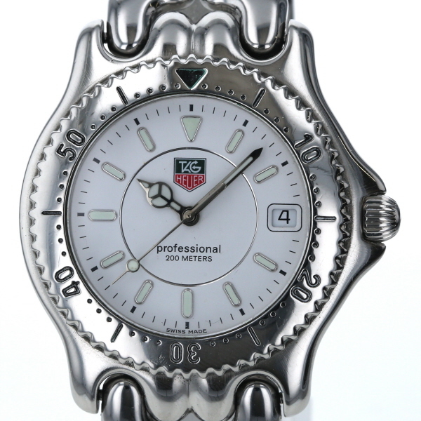 タグホイヤー TAG Heuer プロフェッショナル WG1112-0 クオーツ ホワイト 文字盤 3針式 メンズ 腕時計  【xx】【】4000020801200688