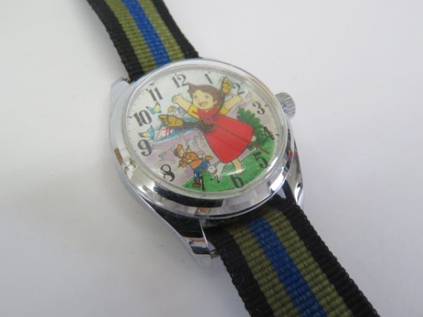 ♪youu8999-1 135 アルプスの少女ハイジ 手巻き キャラクター 腕時計 アンティーク 稼働