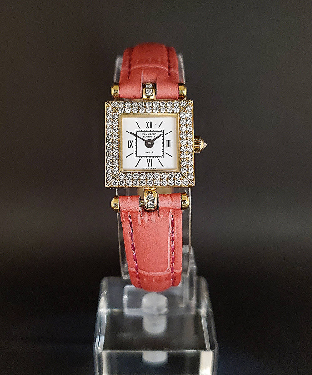 【 開梱 設置?無料 】 VanCleef&Arpels ☆値下げ出品 ヴァンクリーフ&アーペル レディース 2重ダイヤ スクエアベゼル 腕時計 K18YG ヴァン クリーフ&アーペル 【 開梱 設置?無料 】 VanCleef&Arpels ☆値下げ出品 ヴァンクリーフ&アーペル レディース 2重ダイヤ スクエアベゼル 腕時計 K18YG ヴァン クリーフ&アーペル