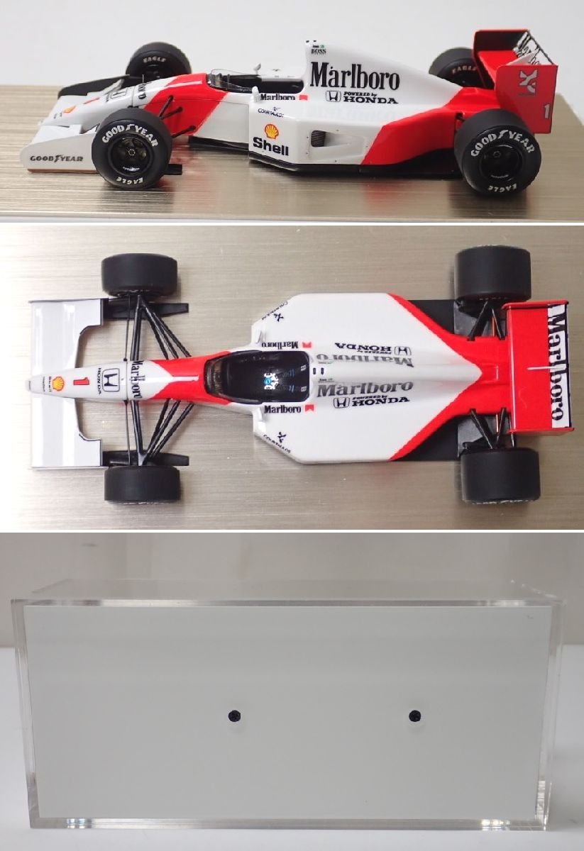 ★美品 アイドロンフォーミュラ 1/43ミニカー マクラーレン ホンダ MP4/7A モナコGP 1992 優勝 No.1 A.セナ FE026A/F1/外箱等付&1796300008_画像6