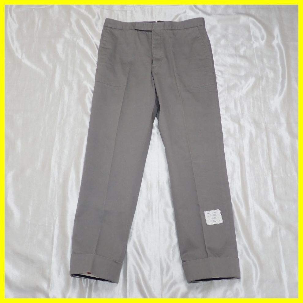 ☆Thom Browne/トムブラウン スラックスパンツ 3/メンズL相当/グレー