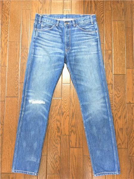 ＵＳＡ製 リーバイス LEVI'S VINTAGE CLOTHING LVC ６０６ ｗ３４ ビンテージ レプリカ スリム ダメージ ジーンズ 縦落ち デニム ビッグＥ