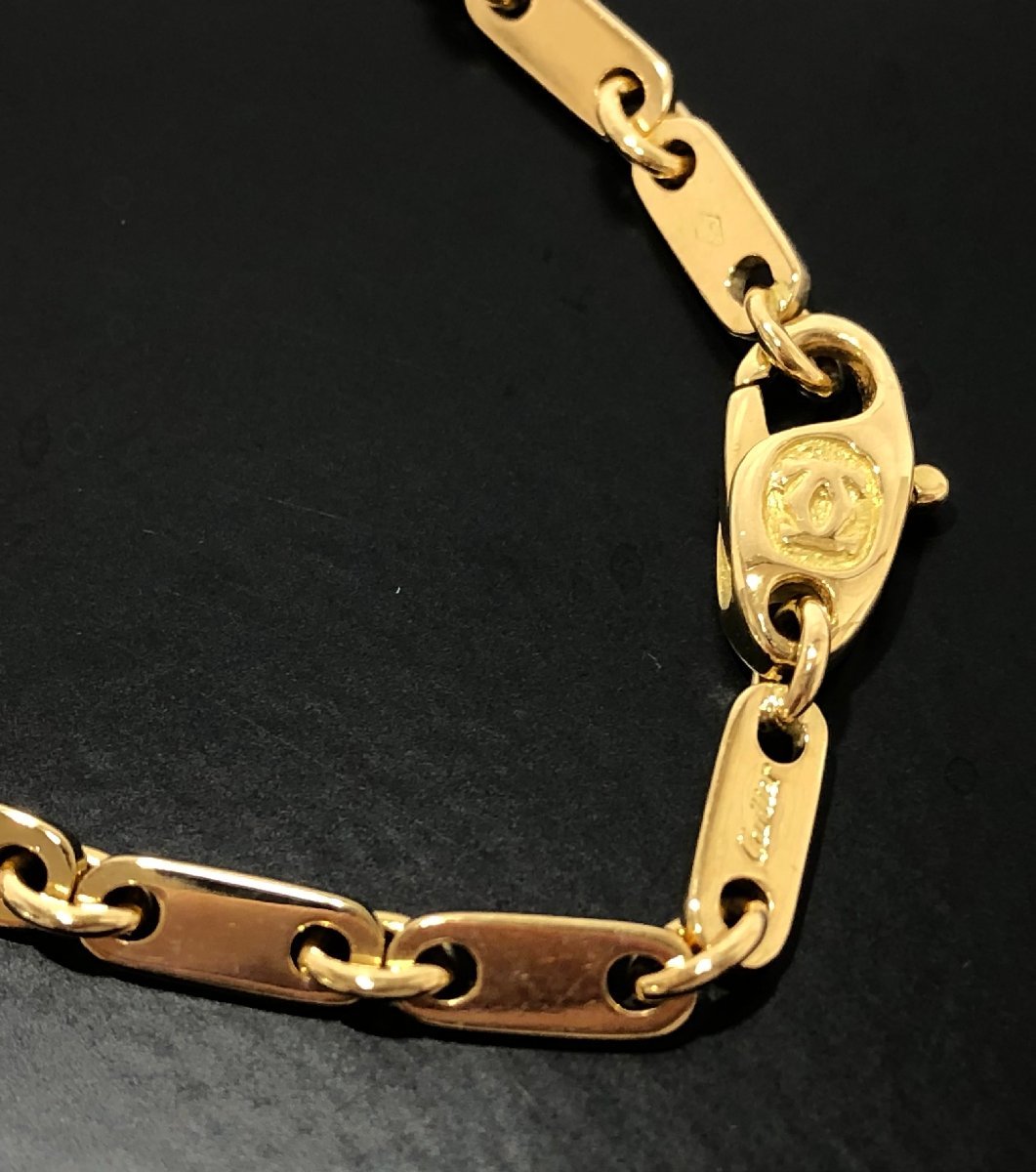 【新品磨き済み】Cartier カルティエ フィガロ ブレスレット イエローゴールド アクセサリー チェーン K18 750 カード有　ジュエリー _画像6