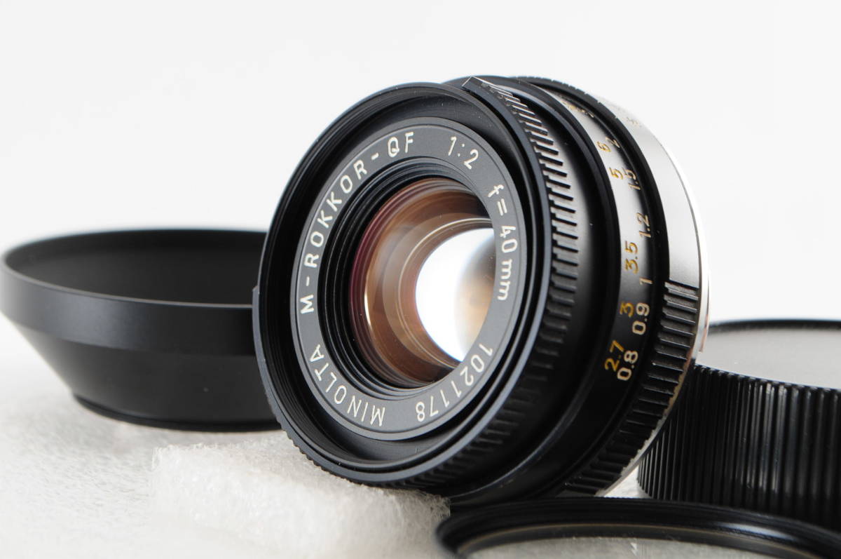 ☆美品☆ MINOLTA ミノルタ M-ROKKOR-QF 40mm F2 Mマウント 付属品満載