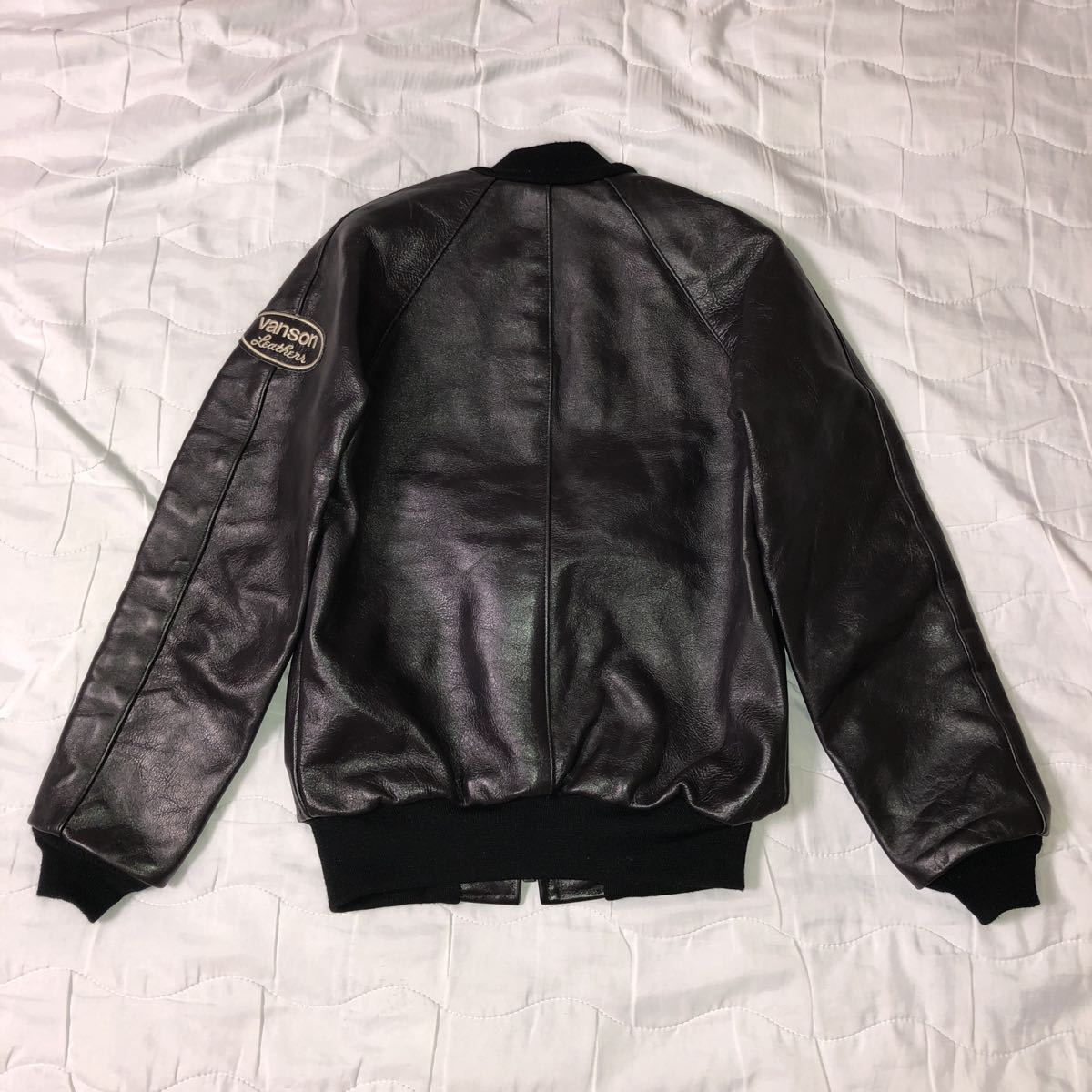 美品!VANSON バンソン×バックドロップ別注 クロスボーン ライダース
