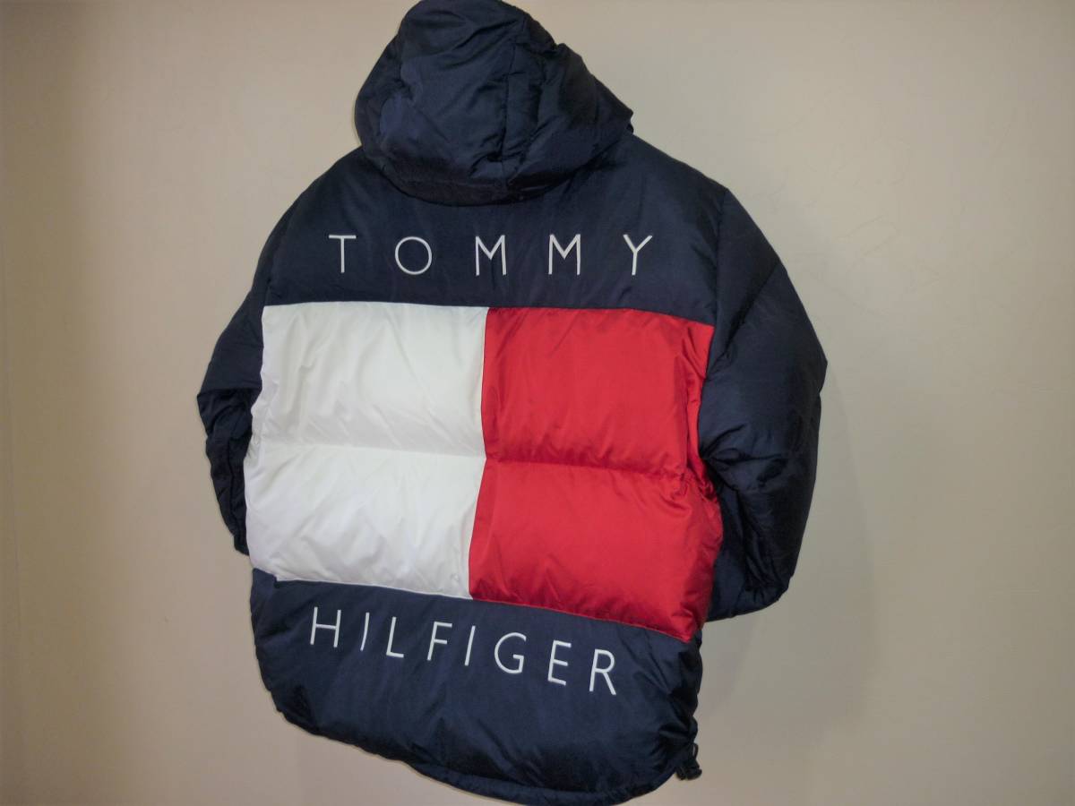 TOMMY HILFIGER】90s トミーヒルフィガー フード付き ダウンジャケット