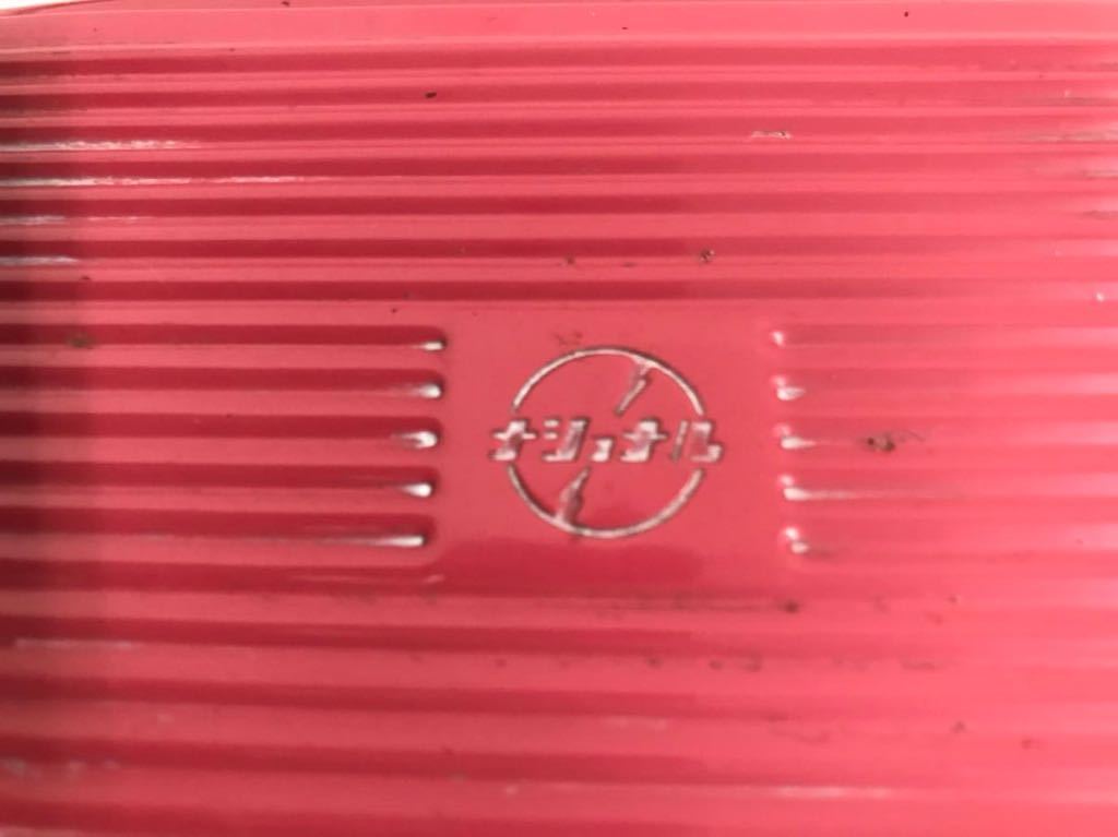 K2209-3066 National ナショナル自動トースター NT-653 赤色 昭和レトロ家電 通電確認済み サビ汚れあり ケーブル一部補修ありの画像8