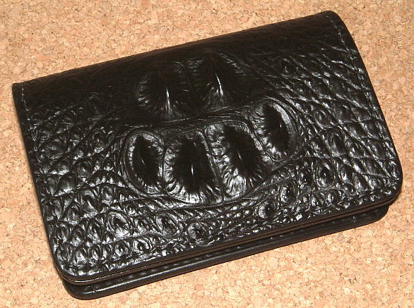 限定生産 新品 ファニー FUNNY 最高級 ナイル クロコダイル 皮革製 セミロング ウォレット (黒) サンセットビルフォード ミディアム 長財布