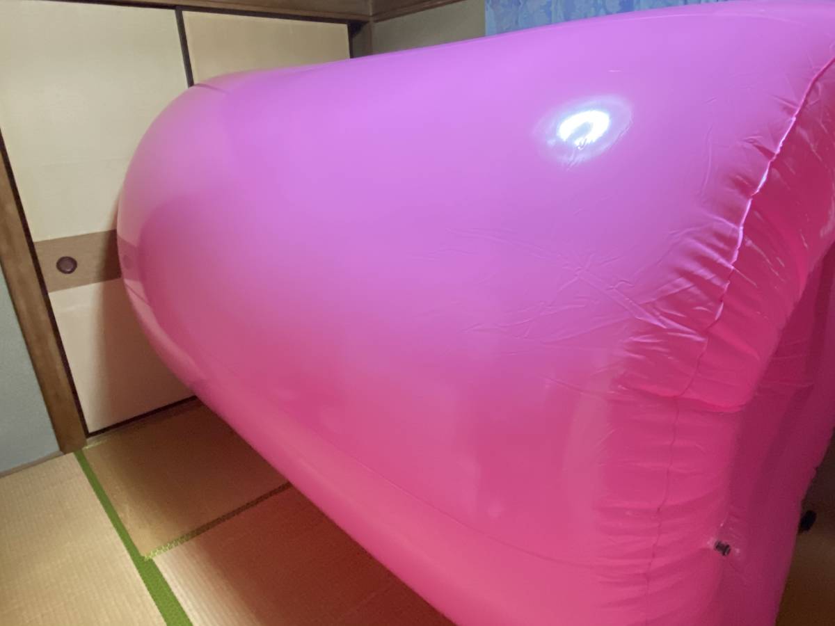 ふわふわ工房　巨大ワーム型エアーバッグ(ピンク色) ダブルレイヤード_画像3
