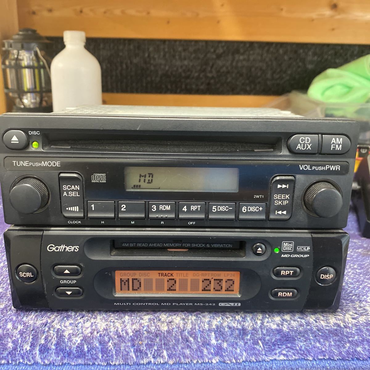  Honda original Gathers 1DIN×2 CD/MD player P/N39100-S2K-J010-M1.MODEL NO.PH-4073L-B