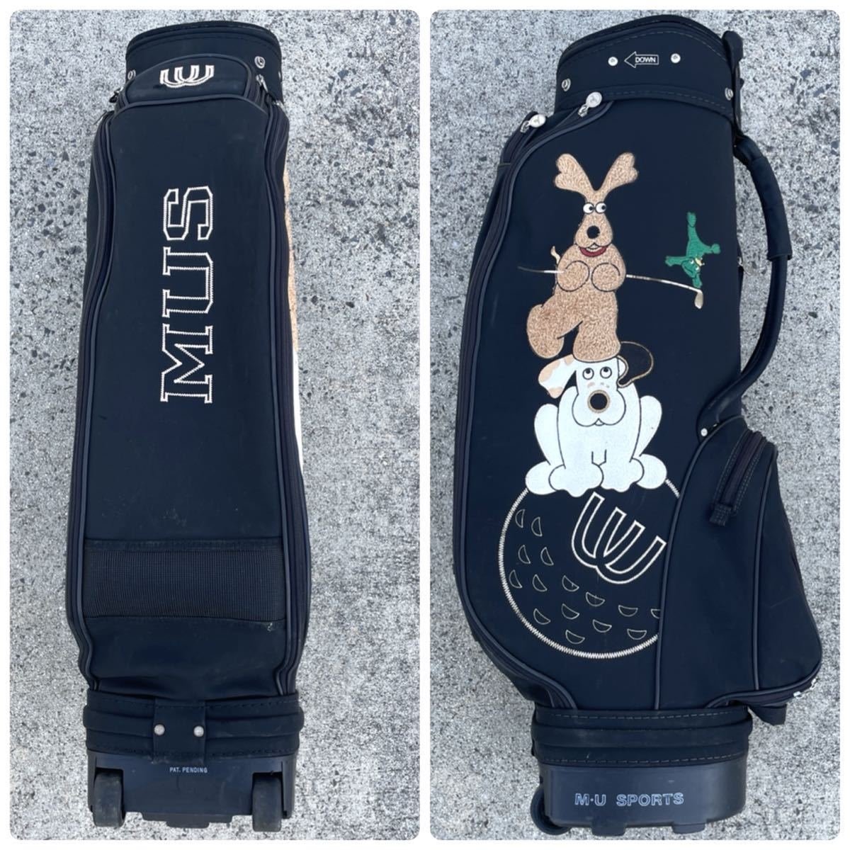キャディーバッグ M.U SPORTS MUスポーツ ミエコウエサコ 犬 刺繡-