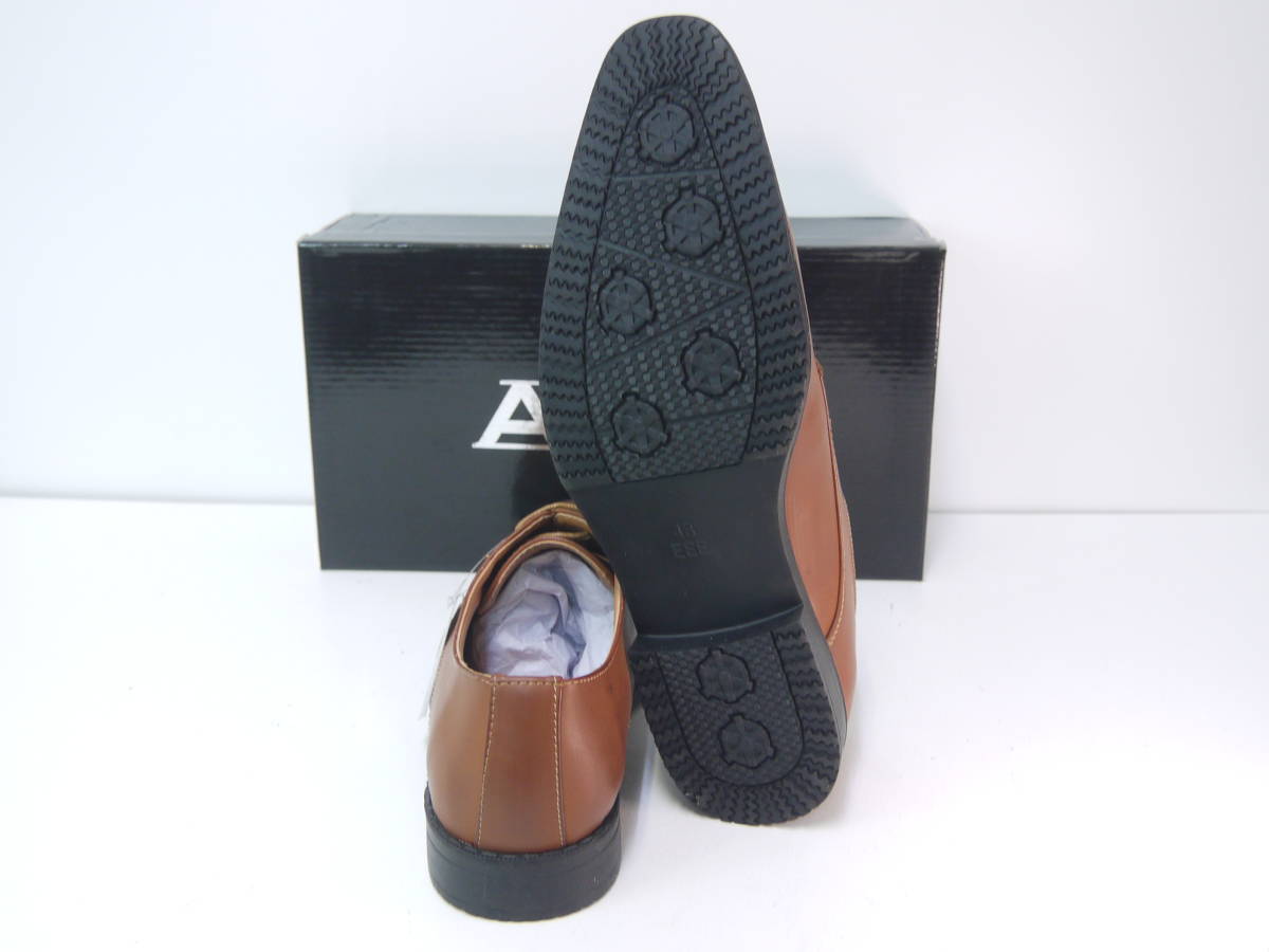 18 新品 訳有 AAA+ 48EEE（29.0） ビジネスシューズ LBR ライトブラウン 紳士靴 大きいサイズ メンズ_画像9