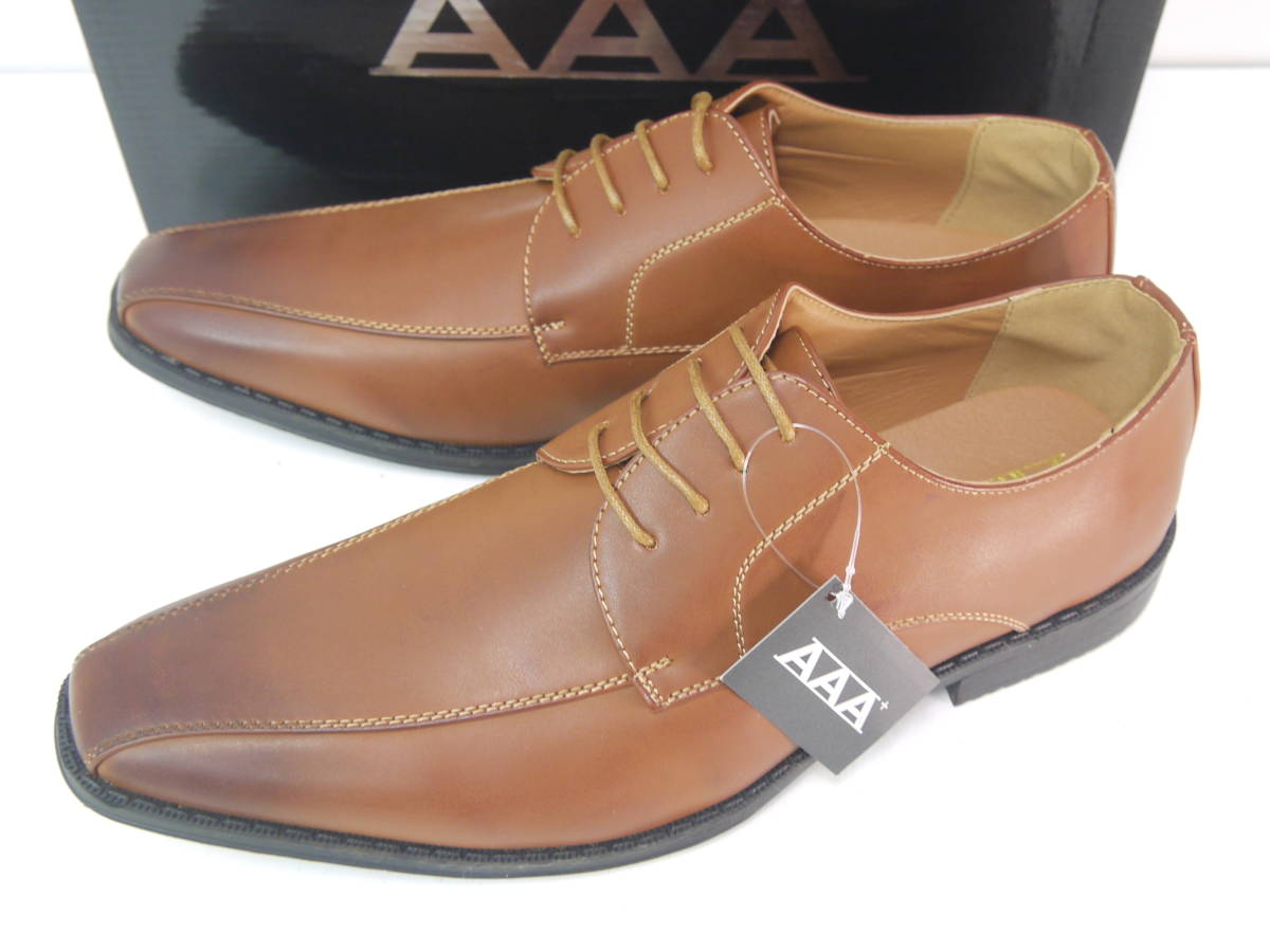 18 新品 訳有 AAA+ 48EEE（29.0） ビジネスシューズ LBR ライトブラウン 紳士靴 大きいサイズ メンズ_画像2