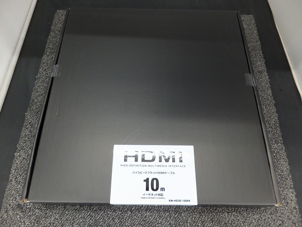 【未使用】 サンワサプライ SANWA SUPPLY 【未使用】 4K対応 HDIMケーブル フラットタイプ 10m ブラック
